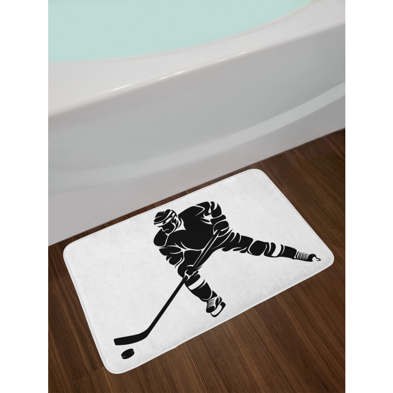 Black Silhouette Match Bath Mat