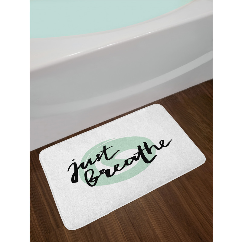 Modern Brush Words Bath Mat