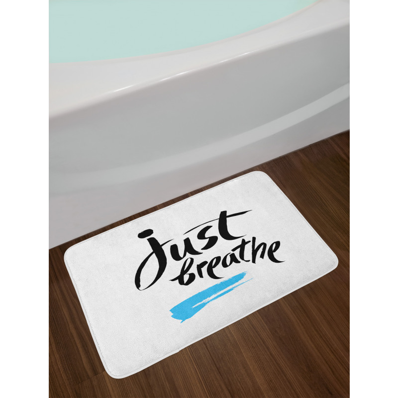 Words Calligraphy Bath Mat