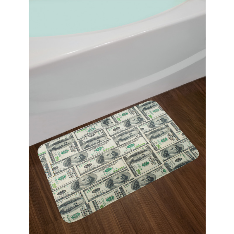 Bills with Ben Franklin Bath Mat