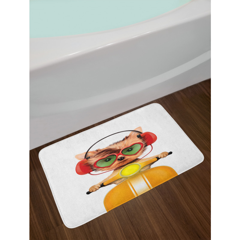 Funny Puppy Hearts Bath Mat