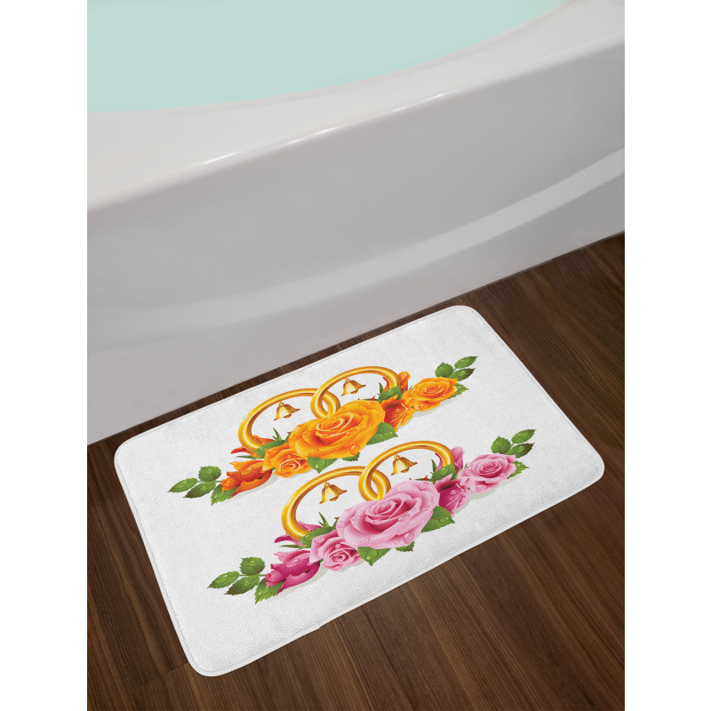 Roses Rings Bath Mat