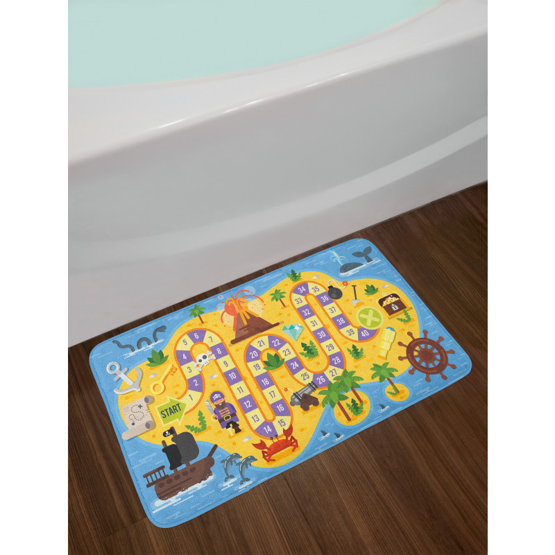 Pirate Treasure Bath Mat