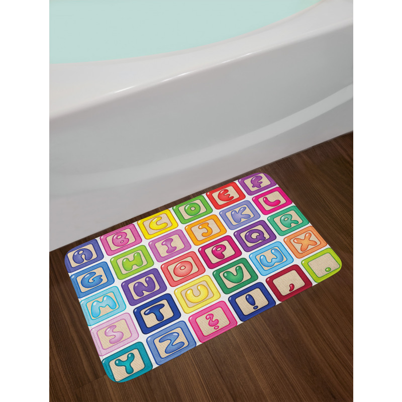 English Alphabet Bath Mat