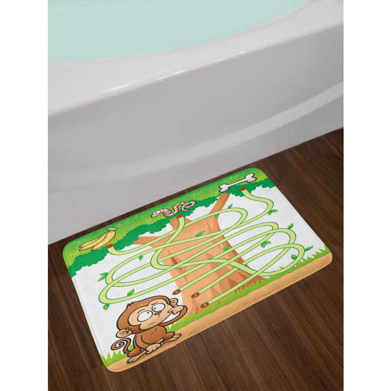 Curious Monkey Bath Mat