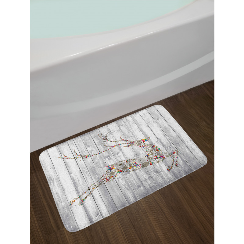 Xmas Animal Rustic Bath Mat