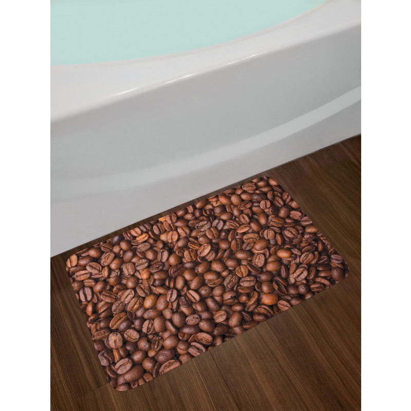 Roasted Coffee Grains Bath Mat