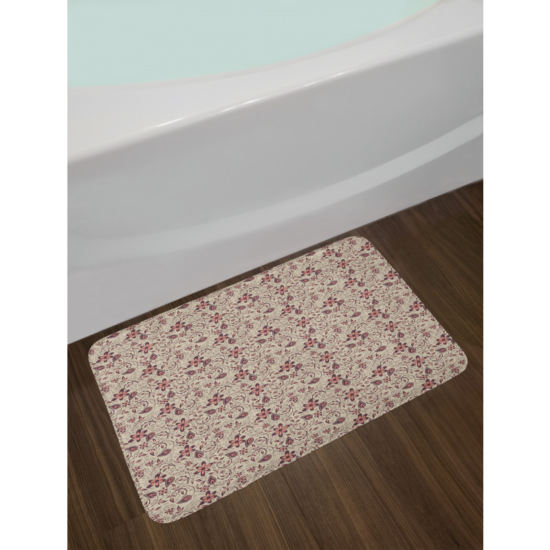 Blossoming Spring Retro Bath Mat