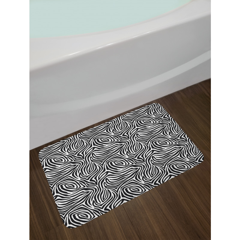 Zebra Skin Pattern Bath Mat
