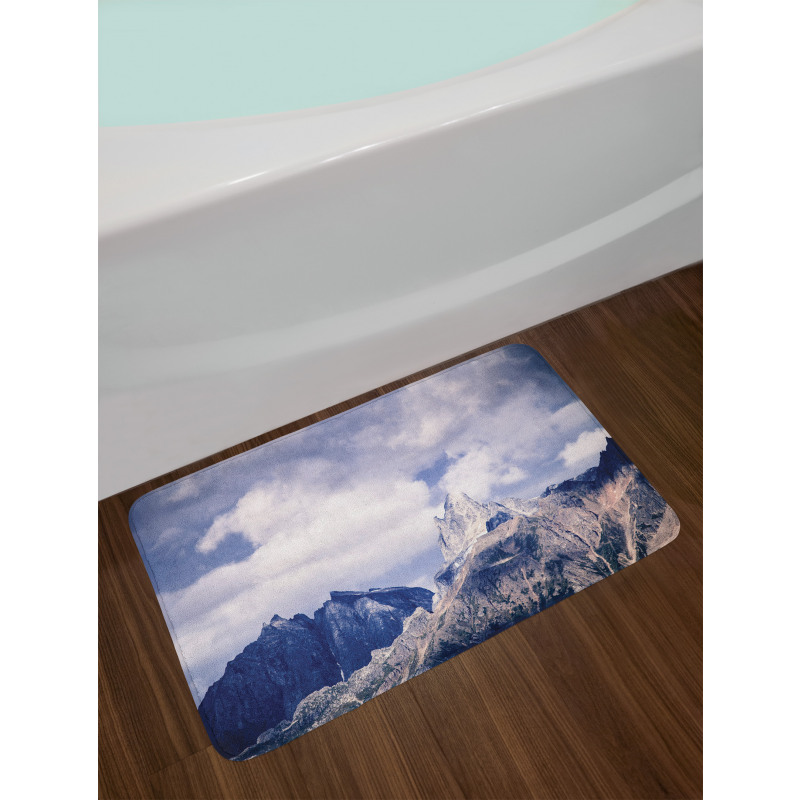 Craggy Peaks Mountains Bath Mat