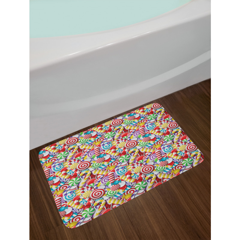 Bonbons Lollipops Bath Mat