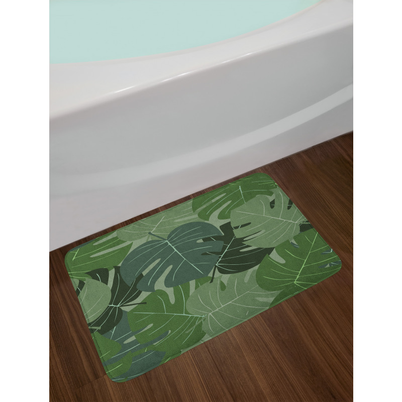 Camo Palm Leaves Bath Mat