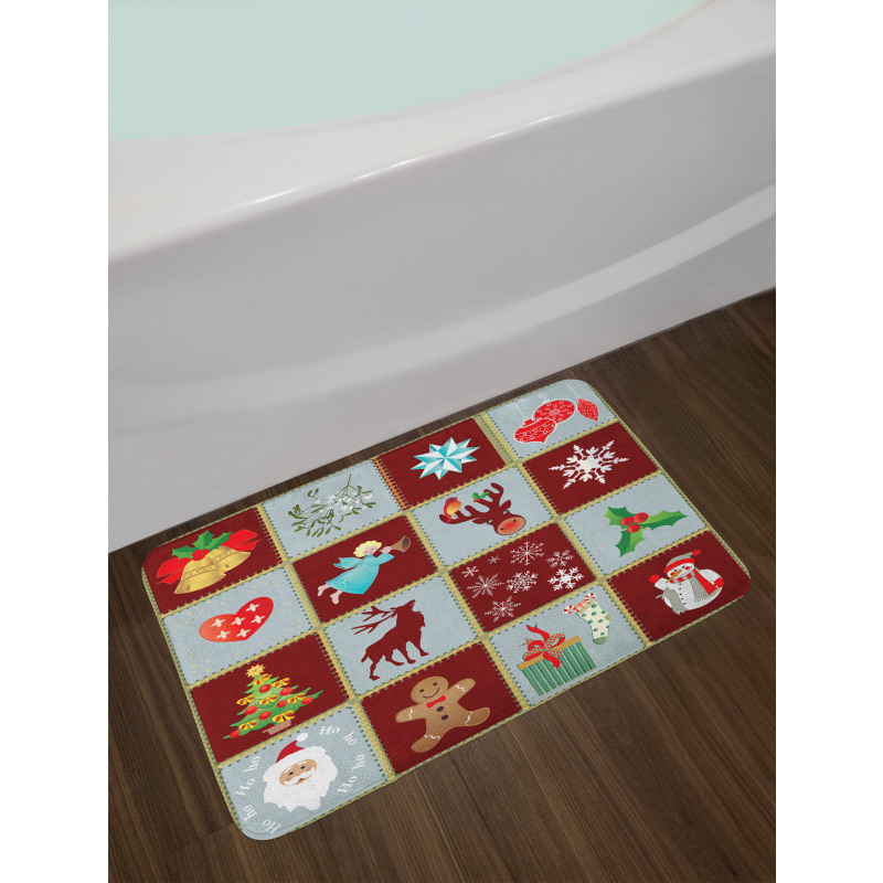 Xmas Tree Reindeers Bath Mat