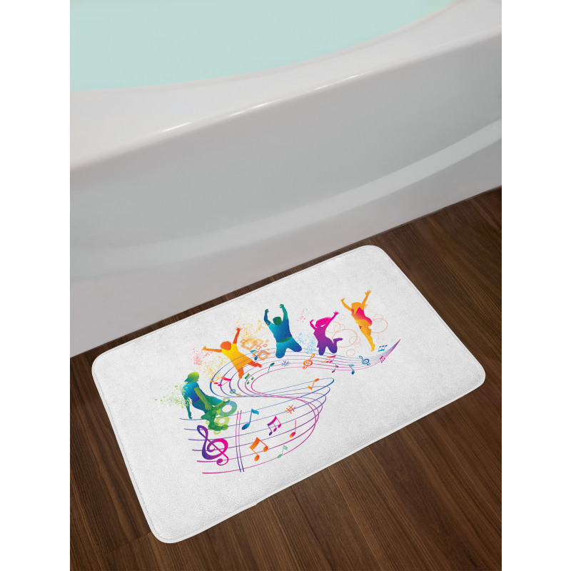 Dancing People Music Bath Mat