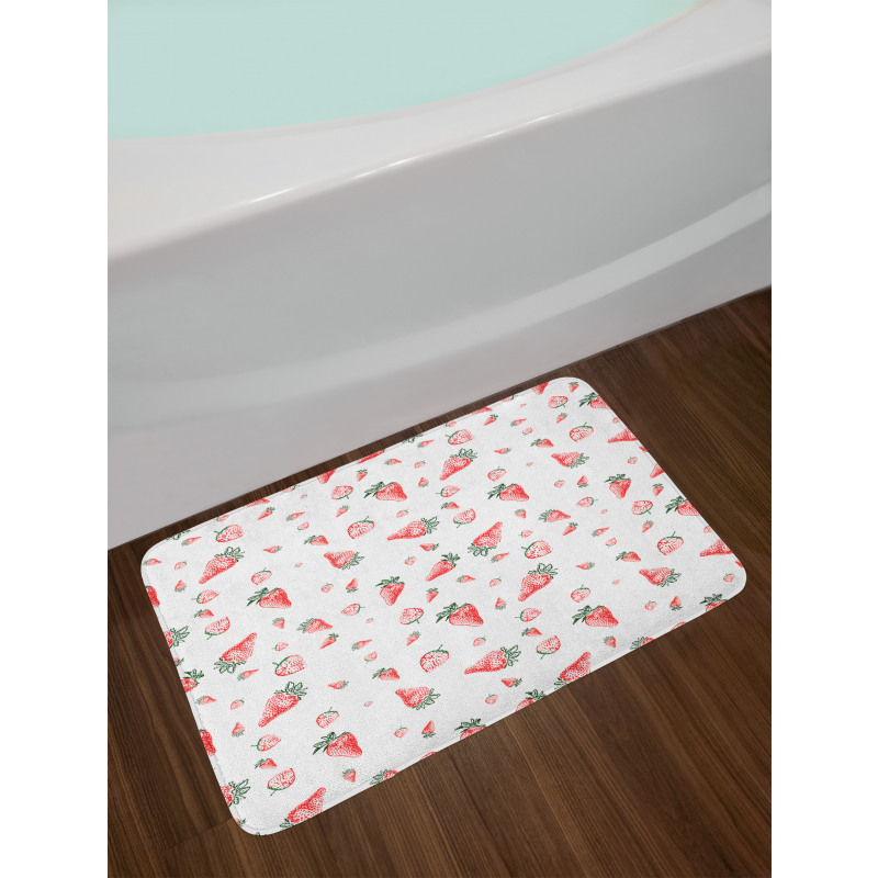 Grunge Fruit Pattern Bath Mat