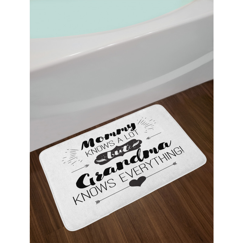 Arrows and Heart Motif Bath Mat