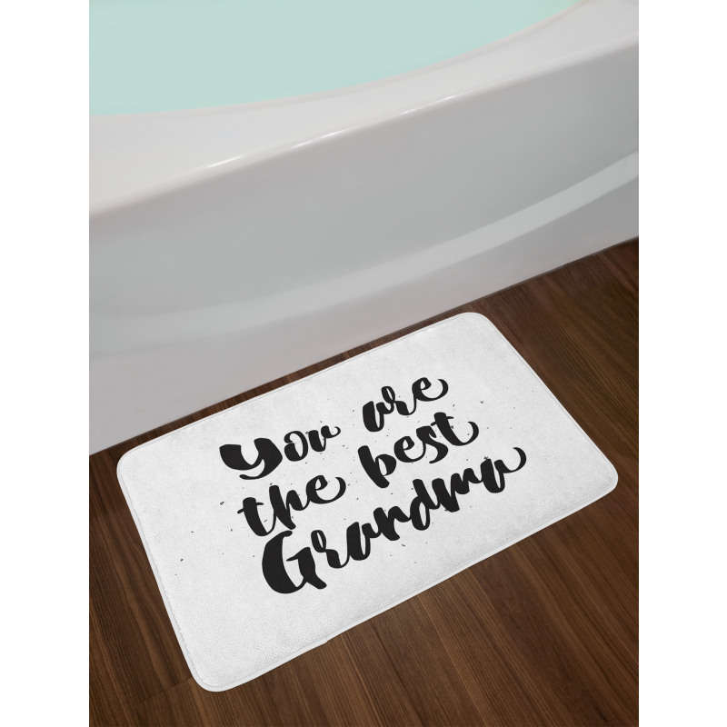 Black and White Words Bath Mat