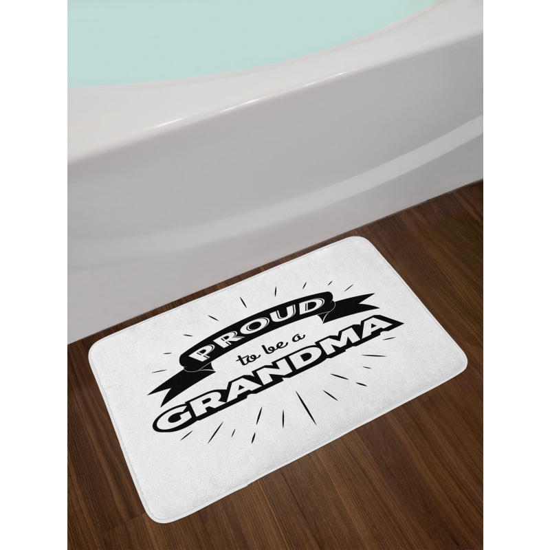 Banner and Abstract Lines Bath Mat