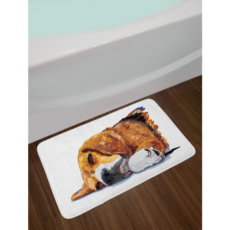 Sleeping Puppy Bath Mat