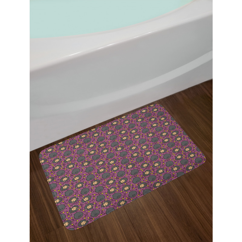 Cartoon Cheerful Sheep Bath Mat