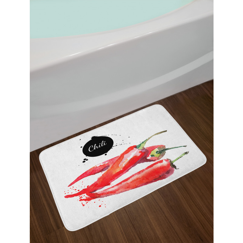 Chili Pepper Hot Spicy Bath Mat