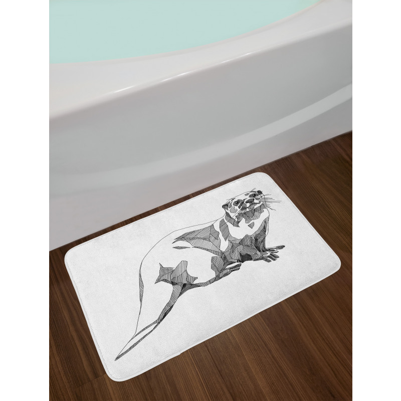 Sketch Otter Bath Mat