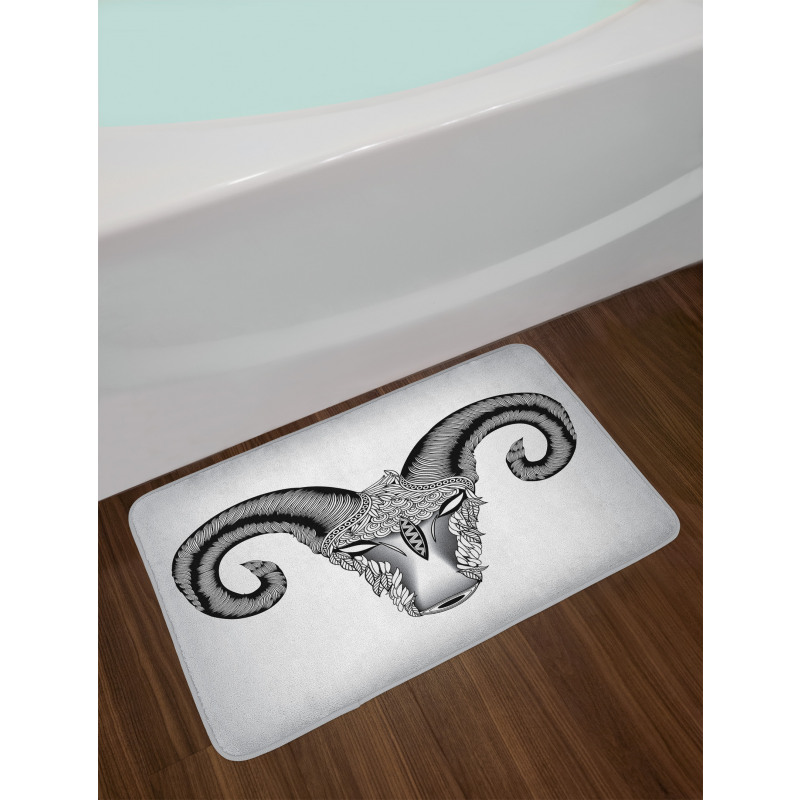 Head of Aries Art Bath Mat