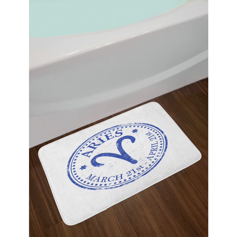 Vintage Stamp Sign Bath Mat