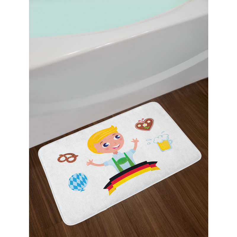 Bavarian Boy Oktoberfest Bath Mat