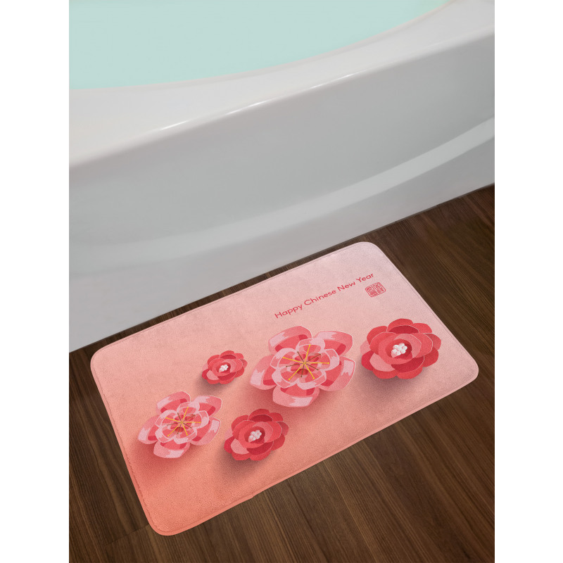 Pink Blossoms Bath Mat