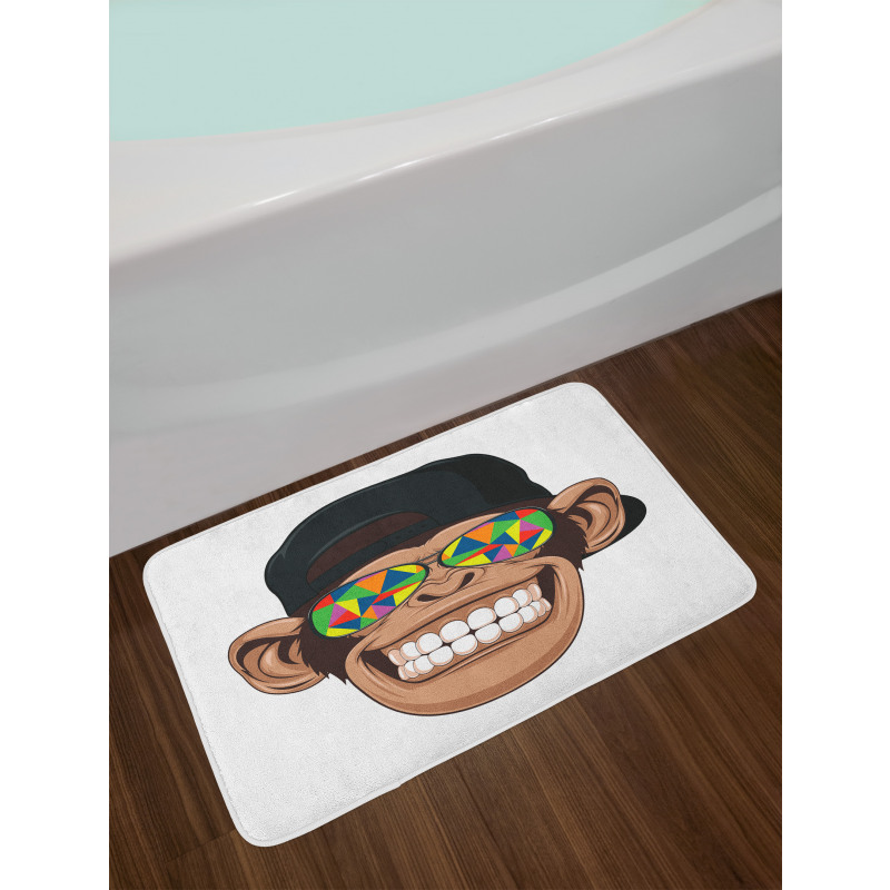 Funny Hipster Animal Bath Mat