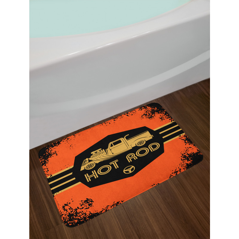 Grunge Poster Design Bath Mat