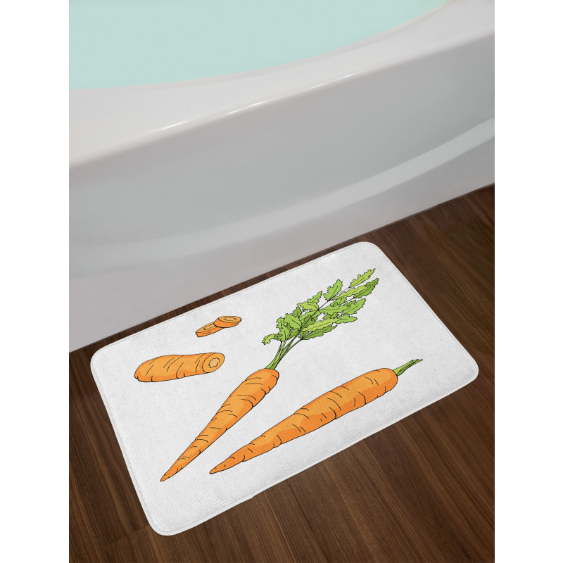 Carrot Pattern Bath Mat