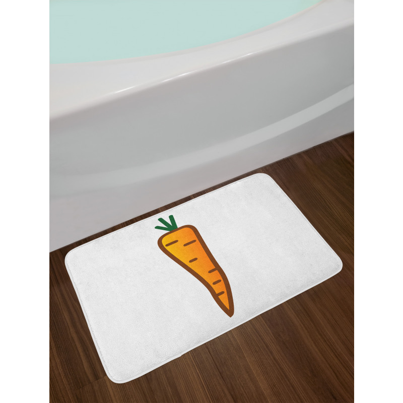Carrot Drawing Bath Mat