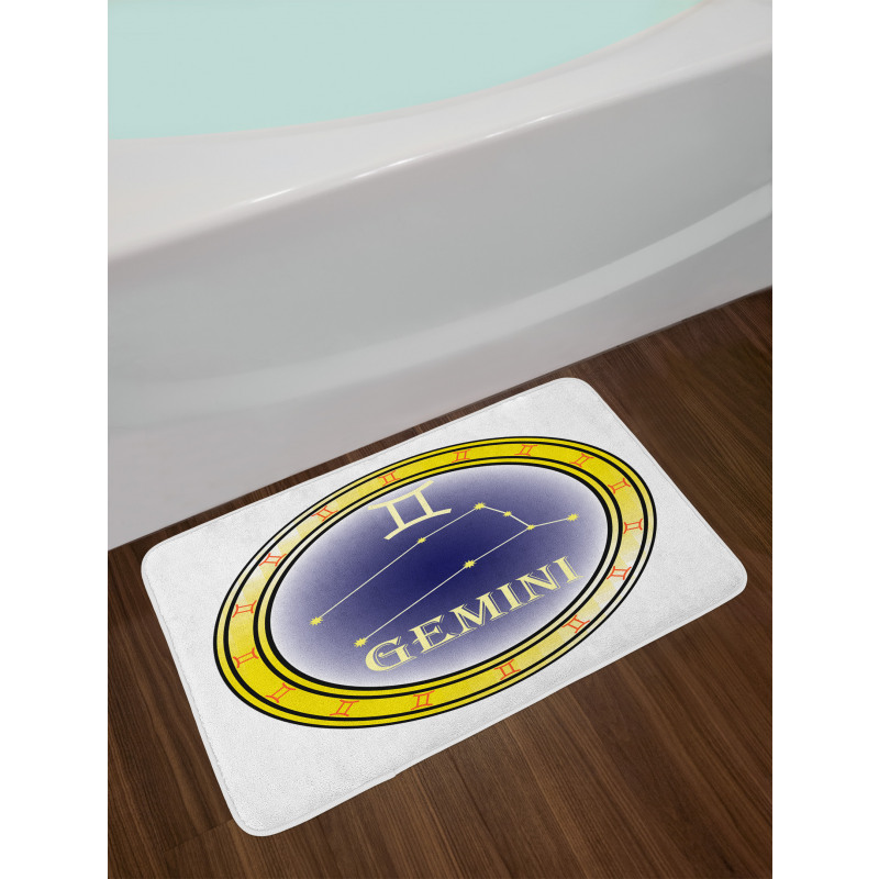 Circle and Signs Bath Mat