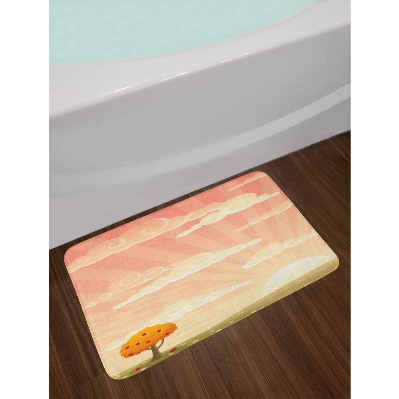 Lonely Tree Rural Field Bath Mat