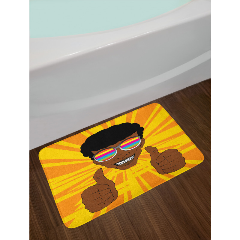 Hippie Man Positive Vibes Bath Mat