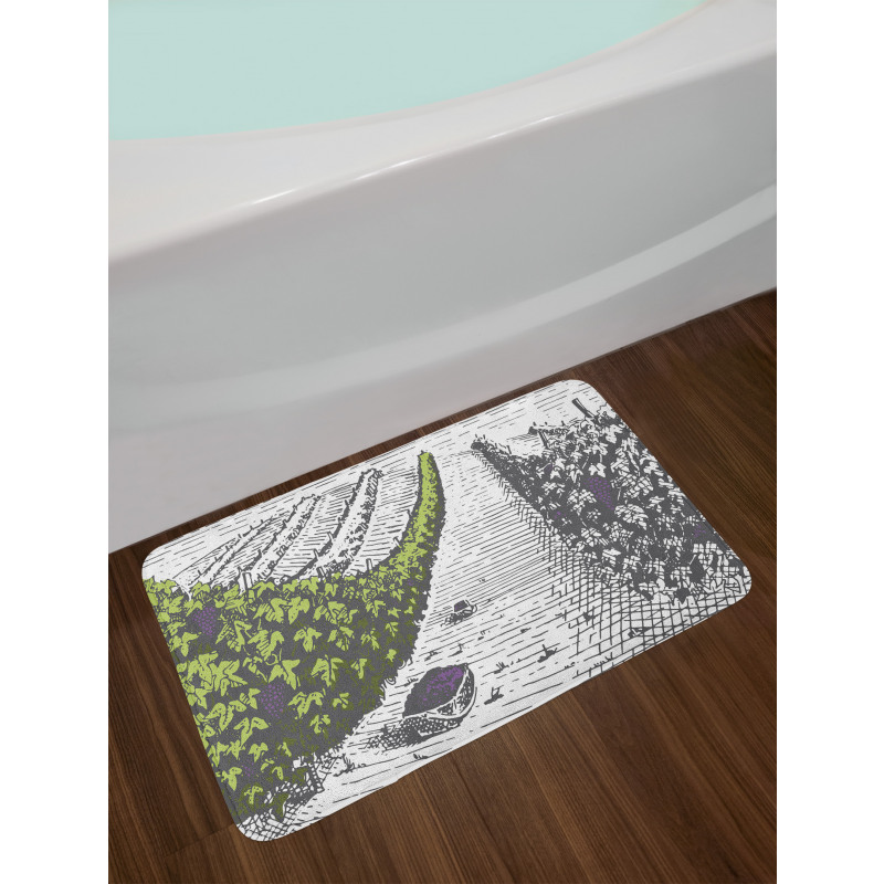 Vintage Green Vineyards Bath Mat