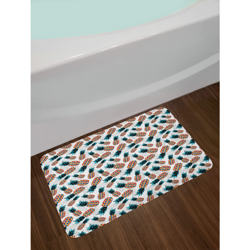 Hipster Pineapples Bath Mat