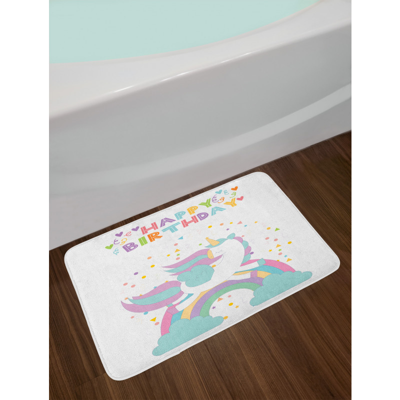 Horse with Rainbow Bath Mat