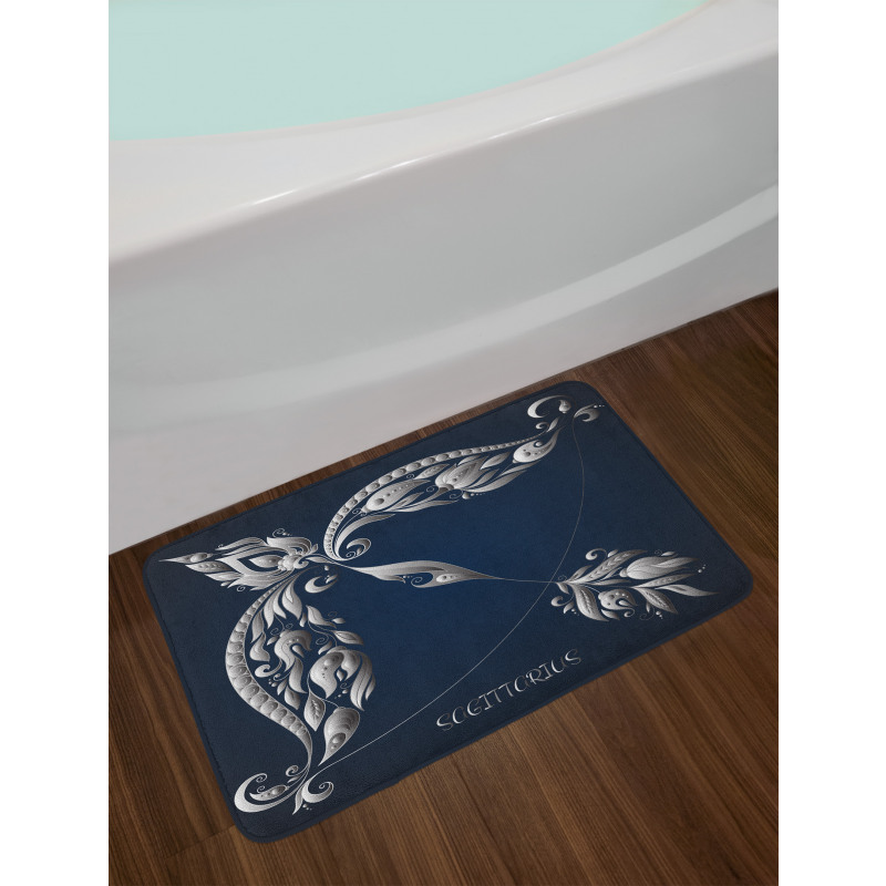 Bow Arrow Motif Bath Mat