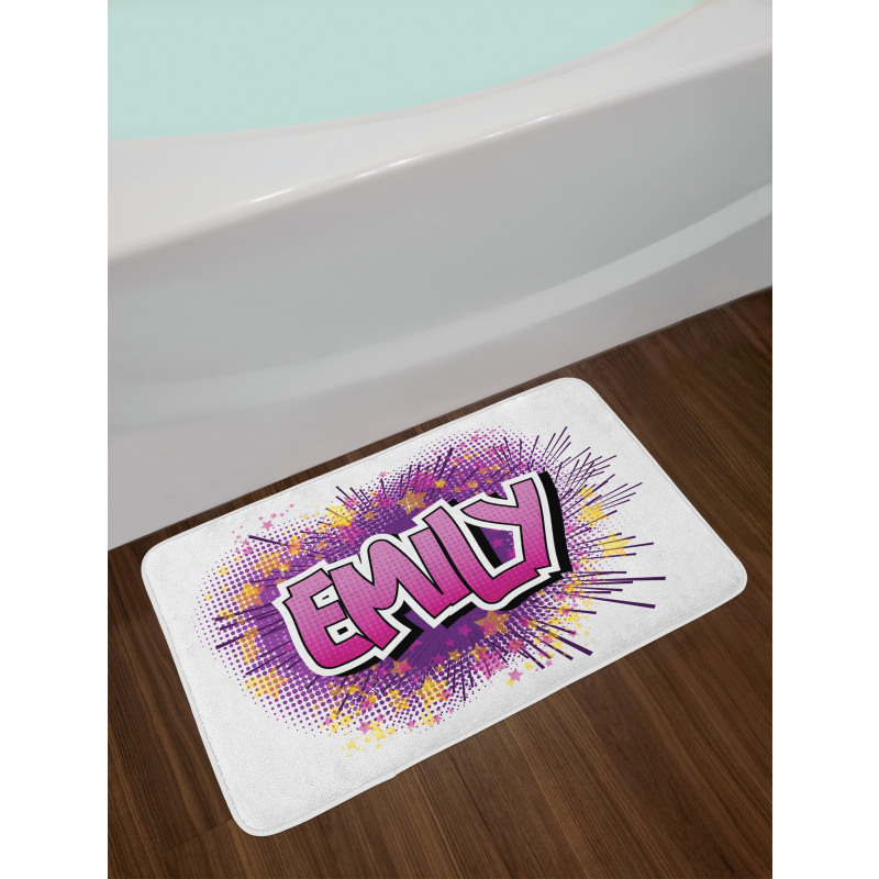 Popular Name Cartoon Bath Mat