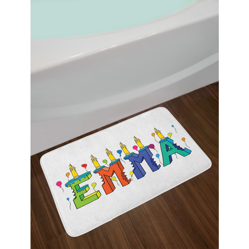 Popular Colorful Name Bath Mat