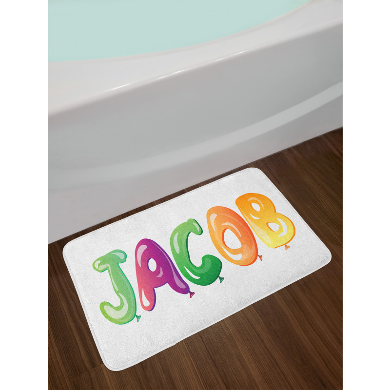 Traditional Male Name Bath Mat