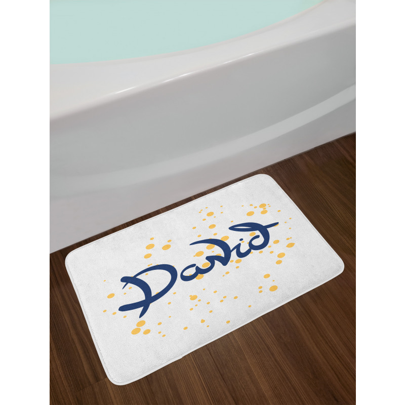 Lettering Style Name Bath Mat