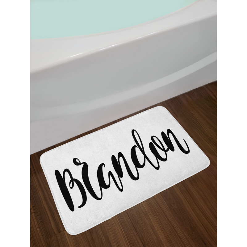 Widespread Name Pattern Bath Mat