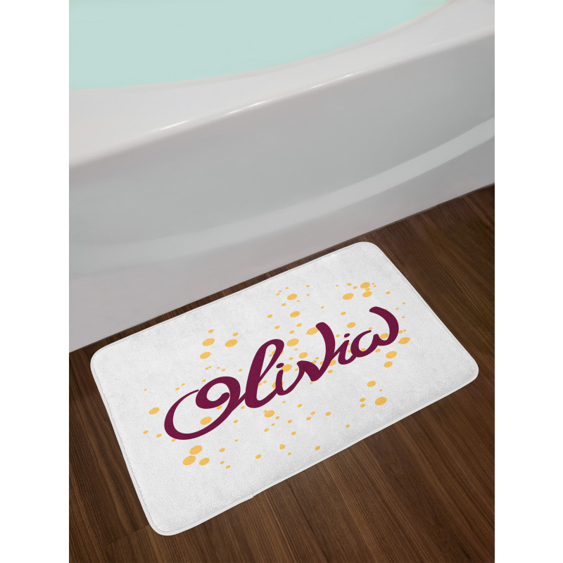 Traditional Girl Name Bath Mat