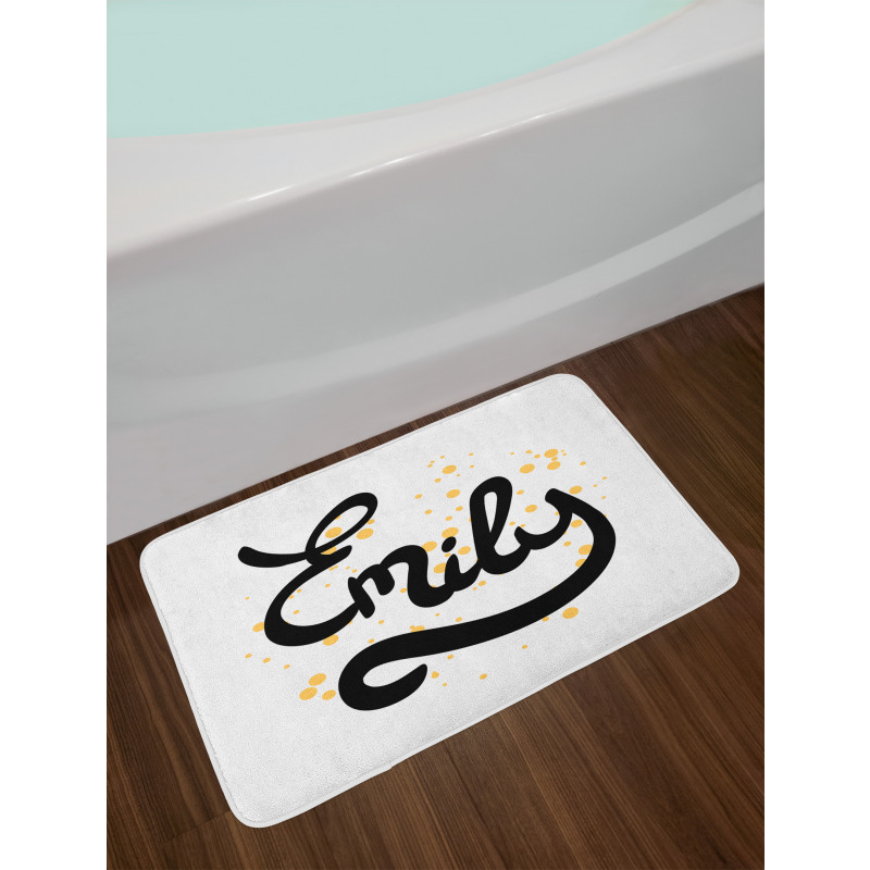 Modern Calligraphic Font Bath Mat