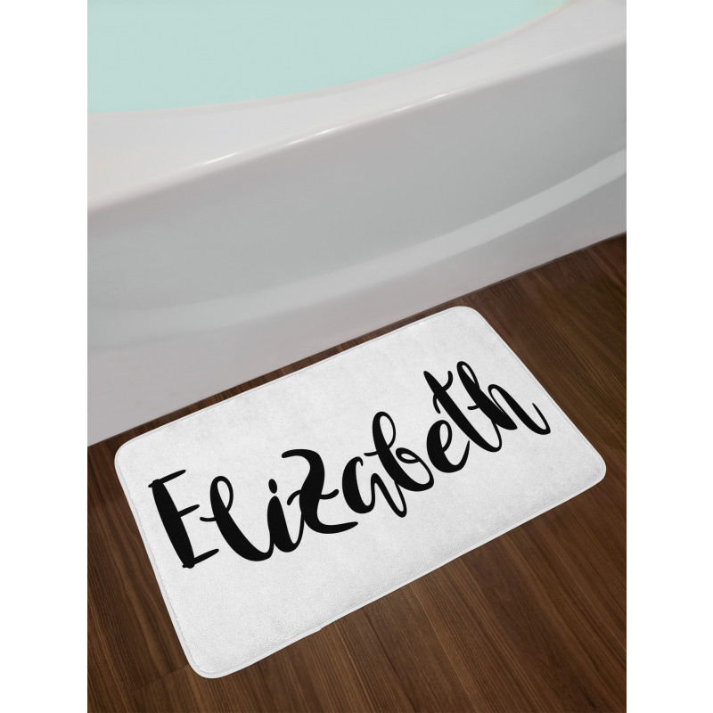 Monochrome Letters Bath Mat