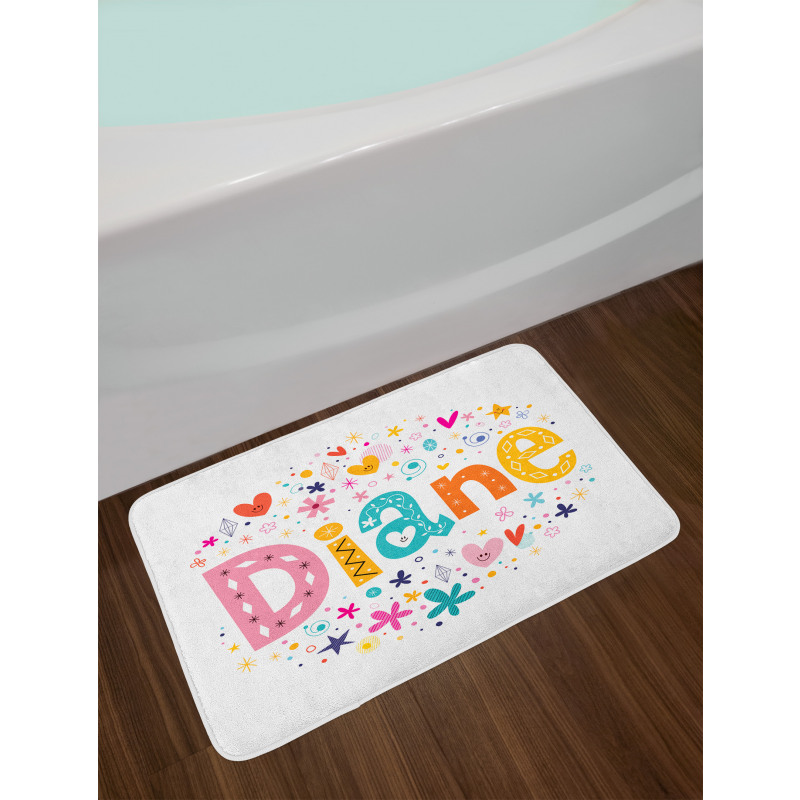 Baby Girl Name Bath Mat